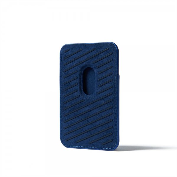 Korthållare Full Leather Magnetic Wallet Monaco Blue