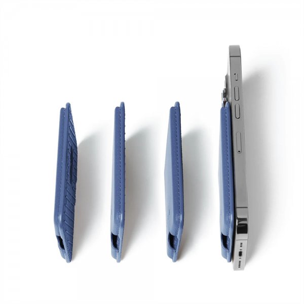 Korthållare Full Leather Magnetic Wallet Monaco Blue