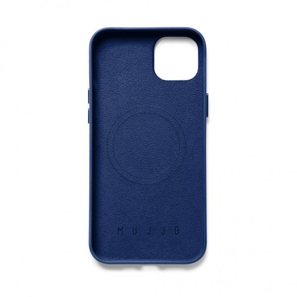 iPhone 14 Plus Skal Full Leather Case MagSafe Monaco Blue