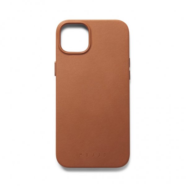 iPhone 14 Skal Full Leather Case MagSafe Tan