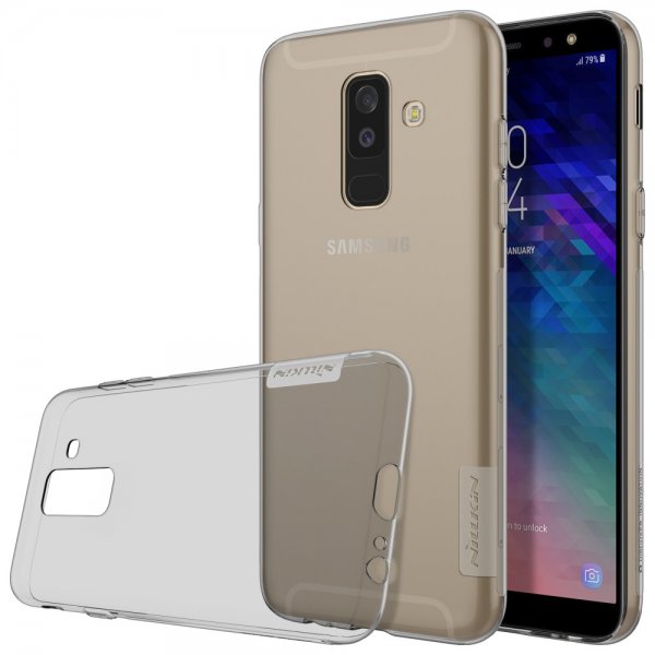 Nature Series 0.6mm Skal till Samsung Galaxy A6 Plus 2018 Transparent Grå