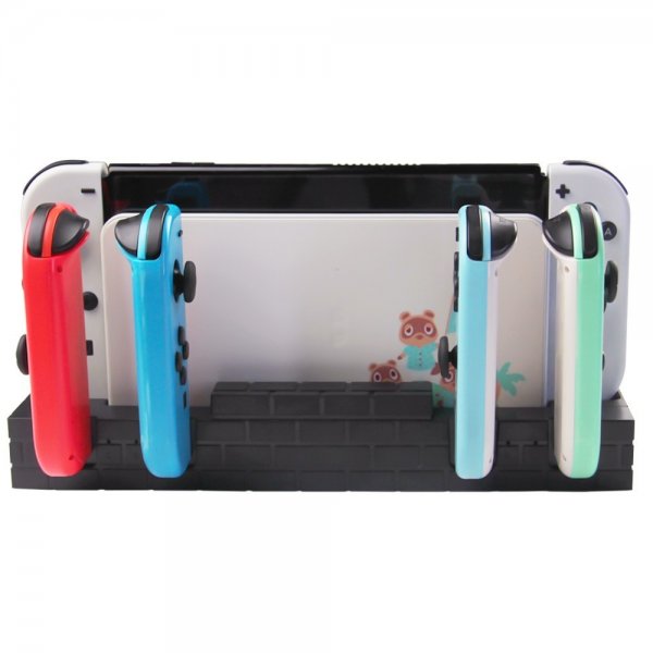 Nintendo Switch Laddningsdocka för Joy-Cons med Spelförvaring Svart