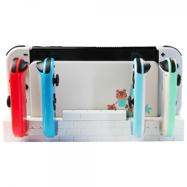 Nintendo Switch Laddningsdocka för Joy-Cons med Spelförvaring Vit