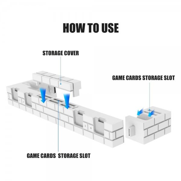 Nintendo Switch Laddningsdocka för Joy-Cons med Spelförvaring Vit