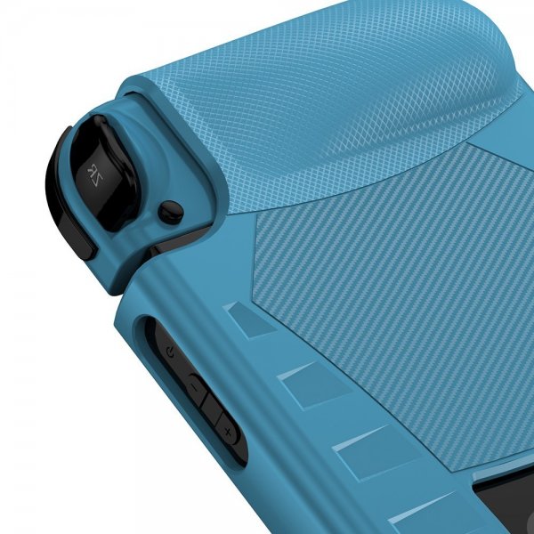 Nintendo Switch Skal Kolfibermönster Blå