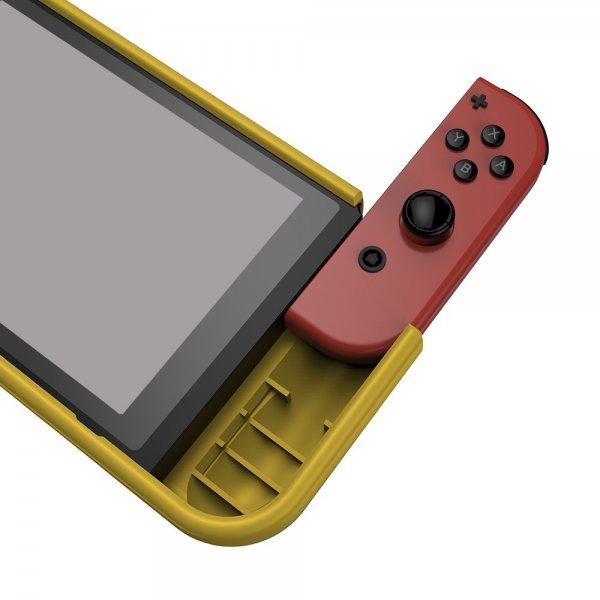 Nintendo Switch Skal Kolfibermönster Gul