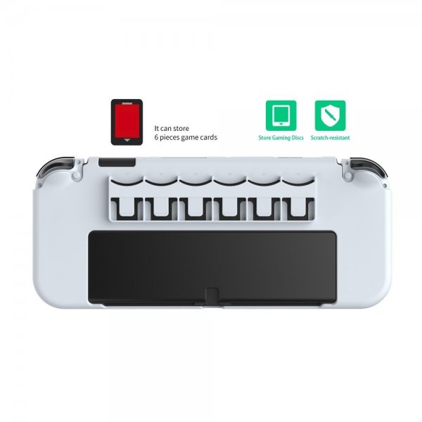 Nintendo Switch Skal med Stativ 6 Spelfack Vit