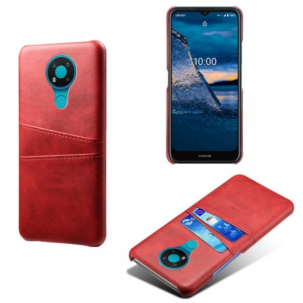Nokia 3.4 Skal Två Kortfack Röd