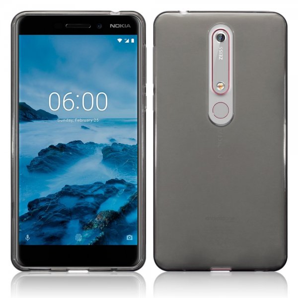 Nokia 6 2018 Skal TPU Transparent Svart