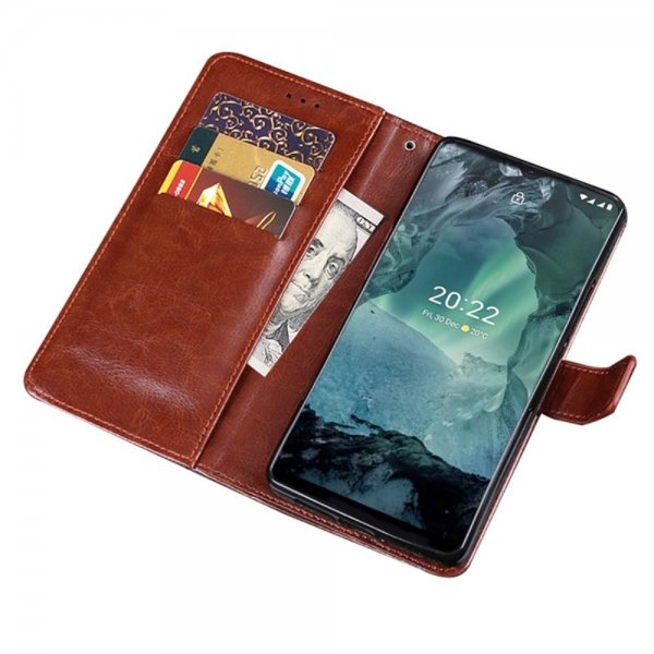 Nokia G11/G21 Fodral Lädertextur Brun