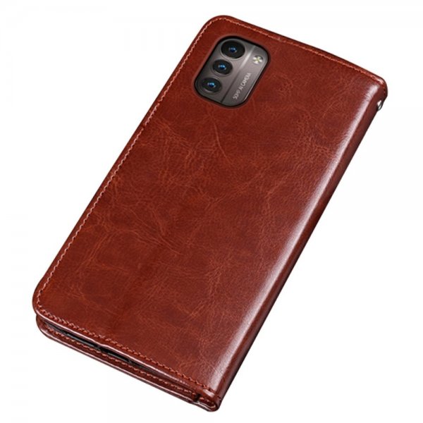 Nokia G11/G21 Fodral Lädertextur Brun