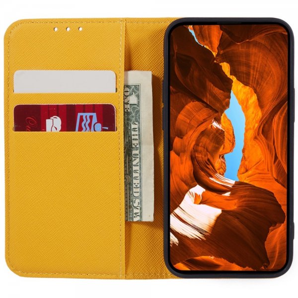 Nokia G42 Fodral med Kortfack Flip Gul