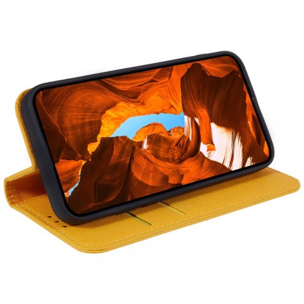 Nokia G42 Fodral med Kortfack Flip Gul