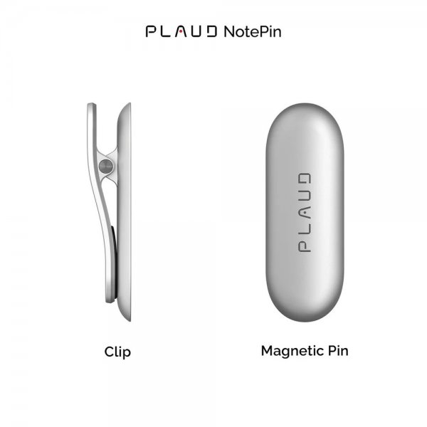 NotePin klämma och magnetisk stift Lunar Silver