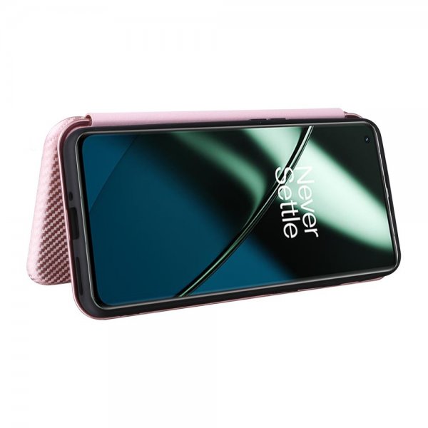 OnePlus 11 Fodral Kolfibertextur Roseguld
