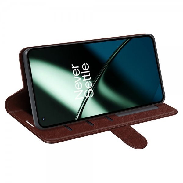 OnePlus 11 Fodral Lädertextur Brun