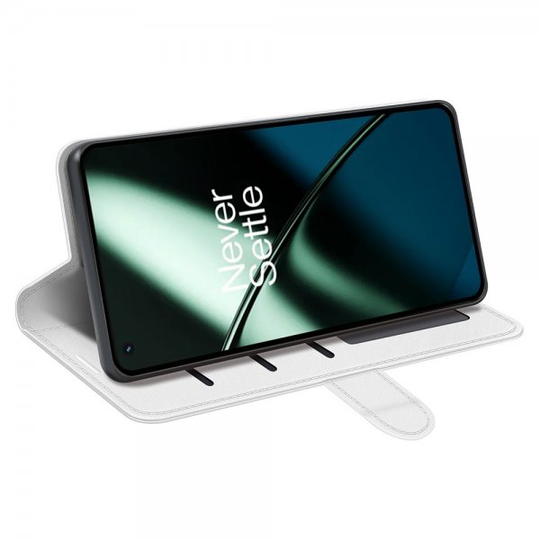 OnePlus 11 Fodral Lädertextur Vit