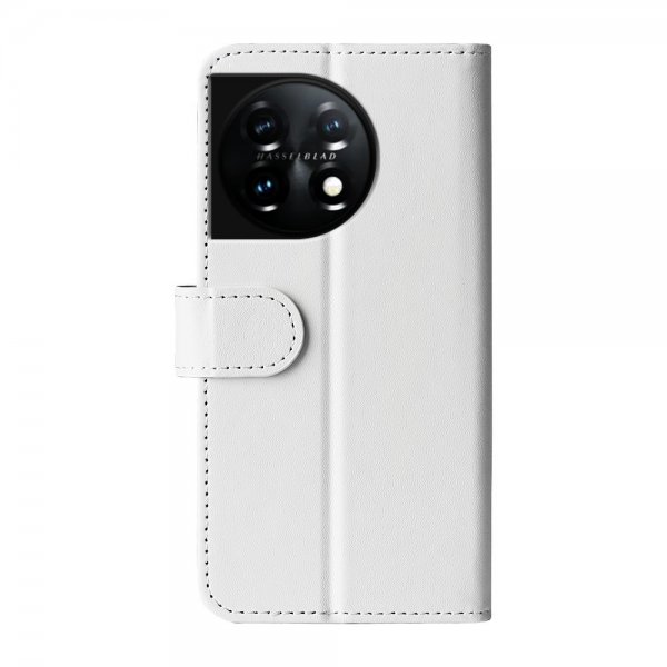 OnePlus 11 Fodral Lädertextur Vit
