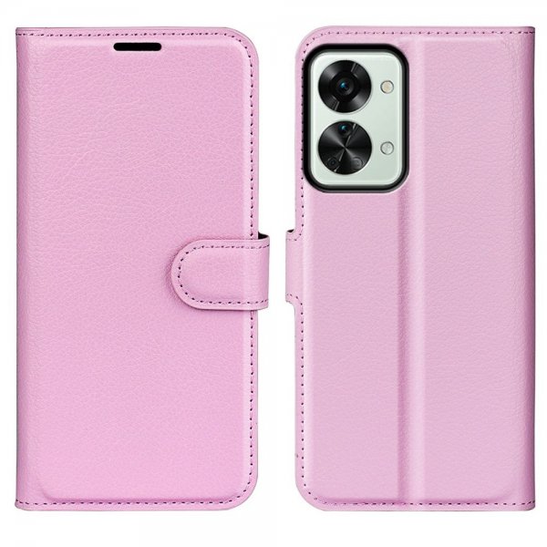 OnePlus Nord 2T Fodral Litchi Rosa