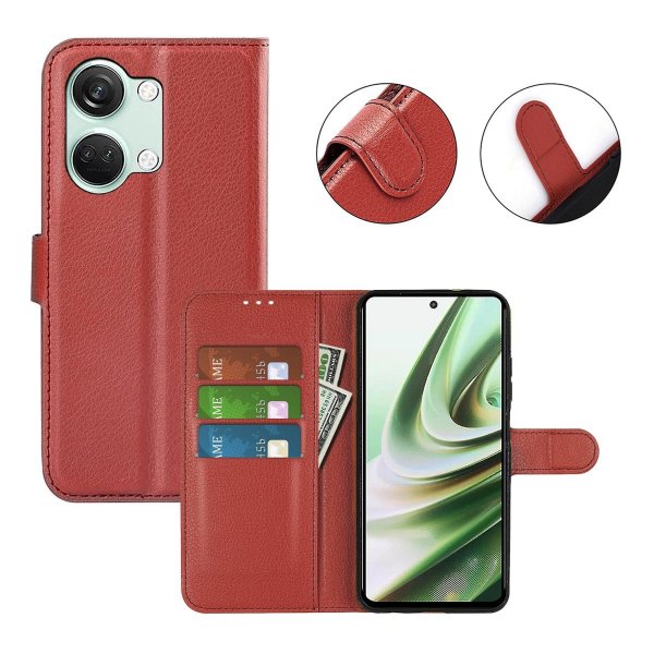 OnePlus Nord 3 Fodral med Stativ Brun