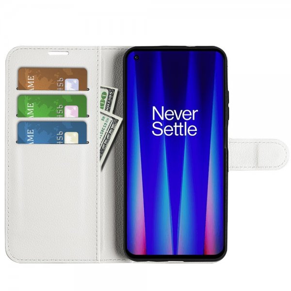 OnePlus Nord CE 2 5G Fodral Litchi Vit