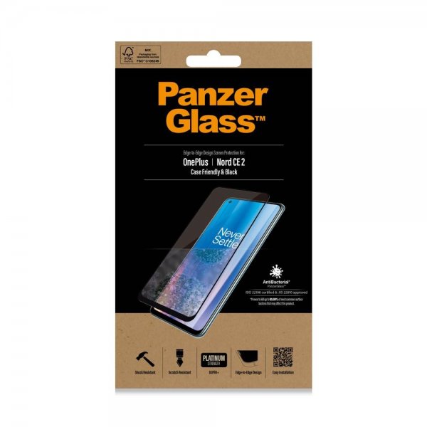 OnePlus Nord CE 2 5G Skärmskydd Case Friendly