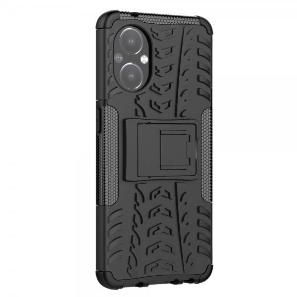 OnePlus Nord N20 5G Skal Däckmönster Stativfunktion Svart