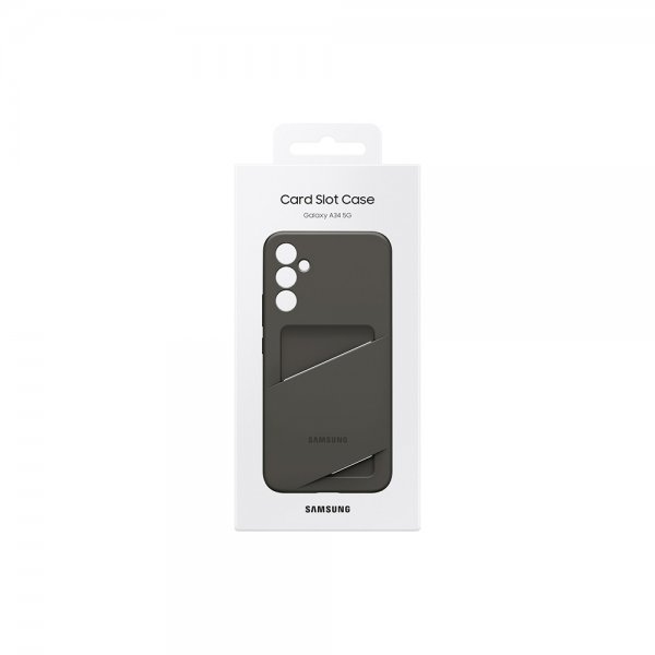 Original Galaxy A34 5G Skal Card Slot Case Svart