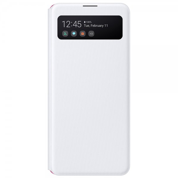 Original Galaxy A41 Fodral Smart S View Wallet Cover Vit