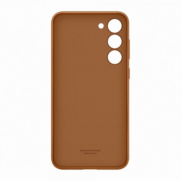 Original Galaxy S23 Plus Skal Leather Cover Camel