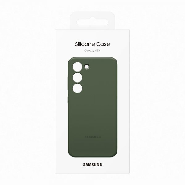 Original Galaxy S23 Skal Silicone Case Khaki