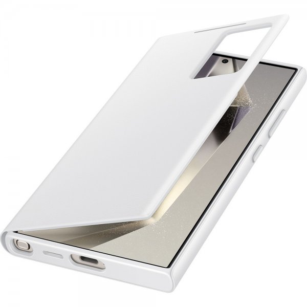 Original Galaxy S24 Ultra Fodral Smart View Wallet Case Vit