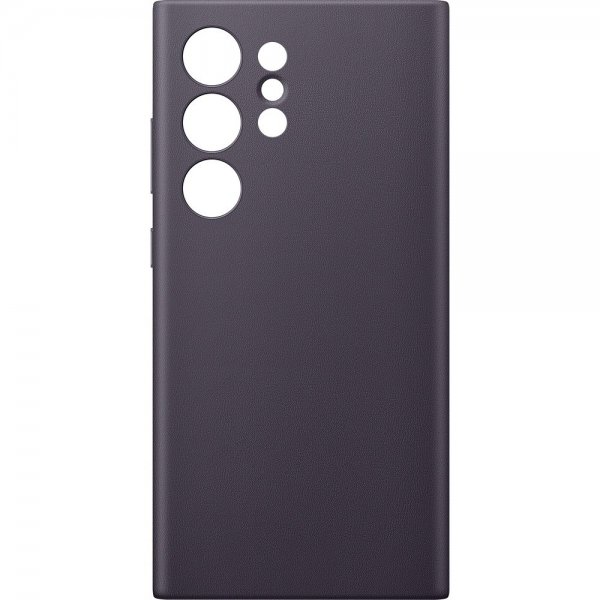 Galaxy S24 Ultra Skal Vegan Leather Case Dark Violet