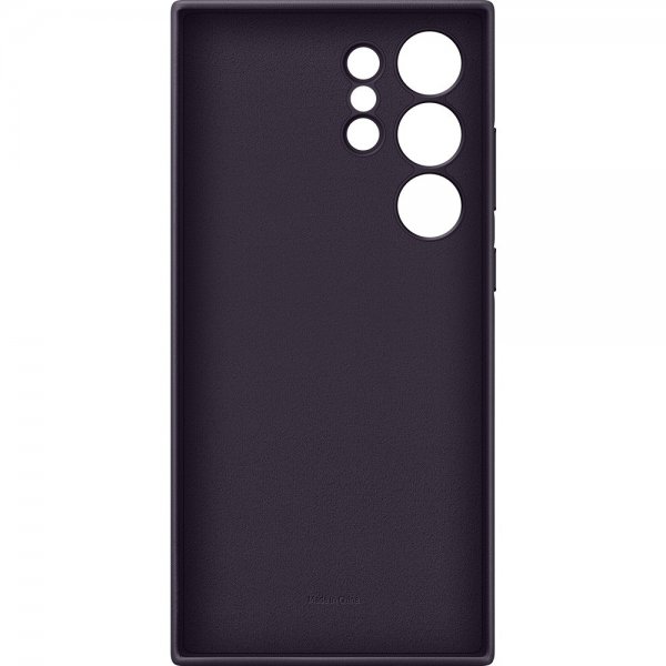 Galaxy S24 Ultra Skal Vegan Leather Case Dark Violet