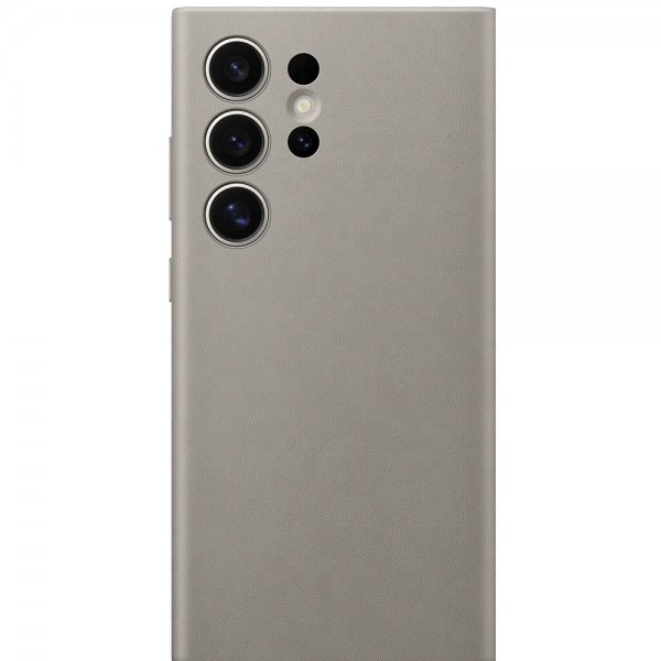 Original Galaxy S24 Ultra Skal Vegan Leather Case Taupe