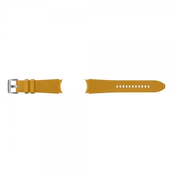 Original Galaxy Watch 20mm Armband Hybrid Leather Strap (M/L) Mustard