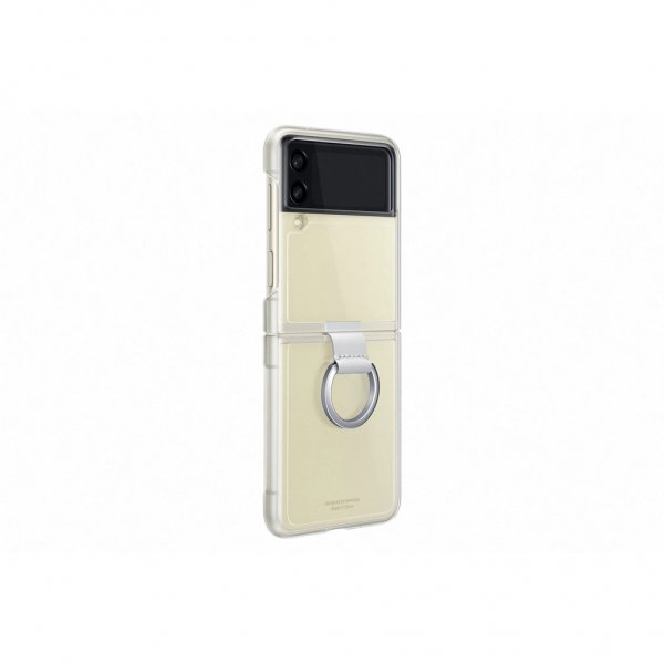 Original Galaxy Z Flip 3 Skal Clear Cover with Ring Transparent