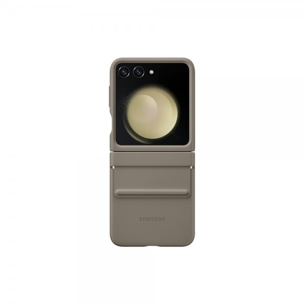 Original Galaxy Z Flip 5 Skal Flap Eco-Leather Case Etoupe