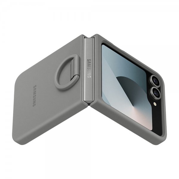 Original Galaxy Z Flip 6/Flip 7 FE Skal Silicone Case Grå
