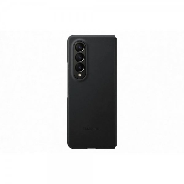 Original Galaxy Z Fold 4 Skal Leather Cover Svart