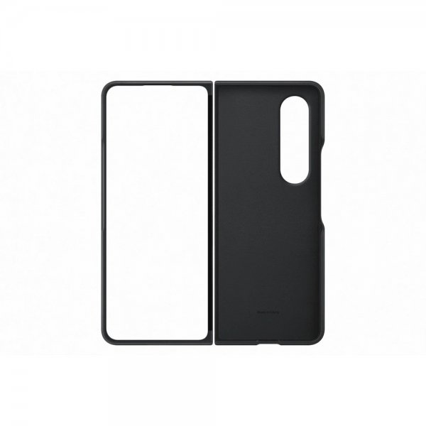 Original Galaxy Z Fold 4 Skal Leather Cover Svart