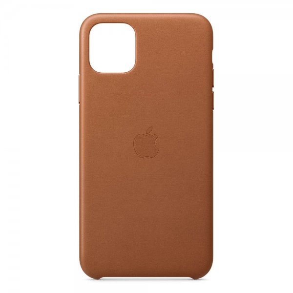 Original iPhone 11 Pro Max Skal Leather Case Brun