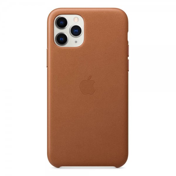 Original iPhone 11 Pro Skal Leather Case Saddle Brown