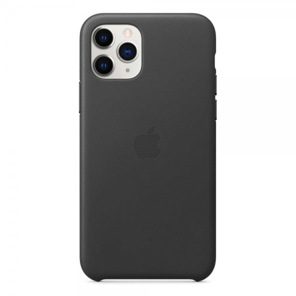 Original iPhone 11 Pro Skal Leather Case Svart