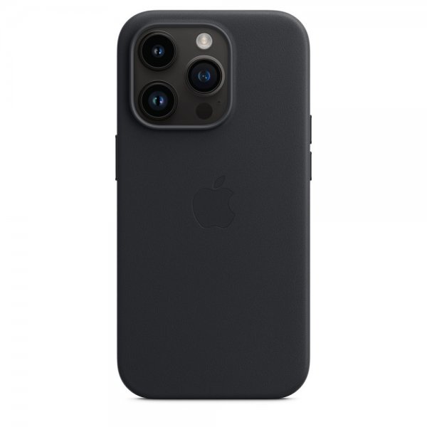 Original iPhone 14 Pro Max Skal Leather Case MagSafe Midnatt
