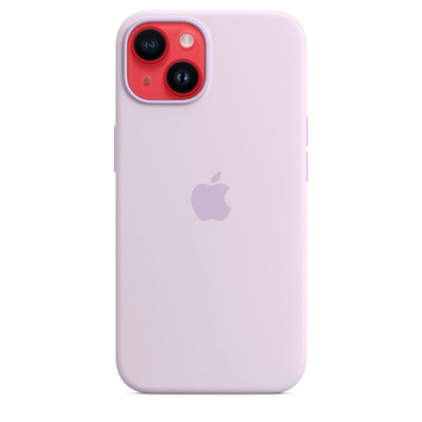 Original iPhone 14 Skal Silicone Case MagSafe Lilac