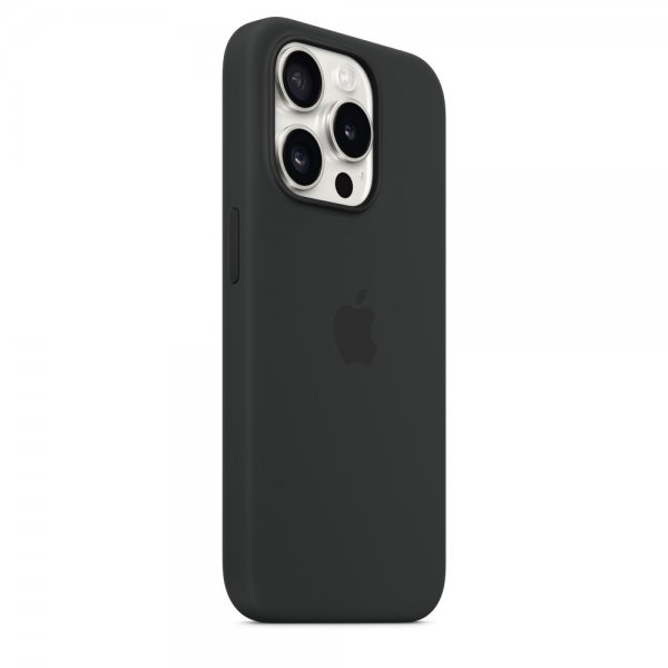 Original iPhone 15 Pro Max Skal Silikon MagSafe Svart