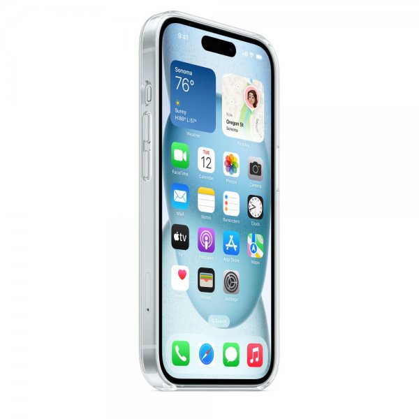 Original iPhone 15 Skal Transparent MagSafe Klar
