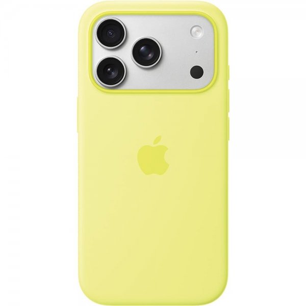 Original iPhone 17 Pro Max Skal Silicone Case MagSafe Neon Yellow