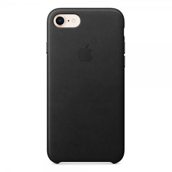 Original iPhone 8 Skal Leather Case Svart